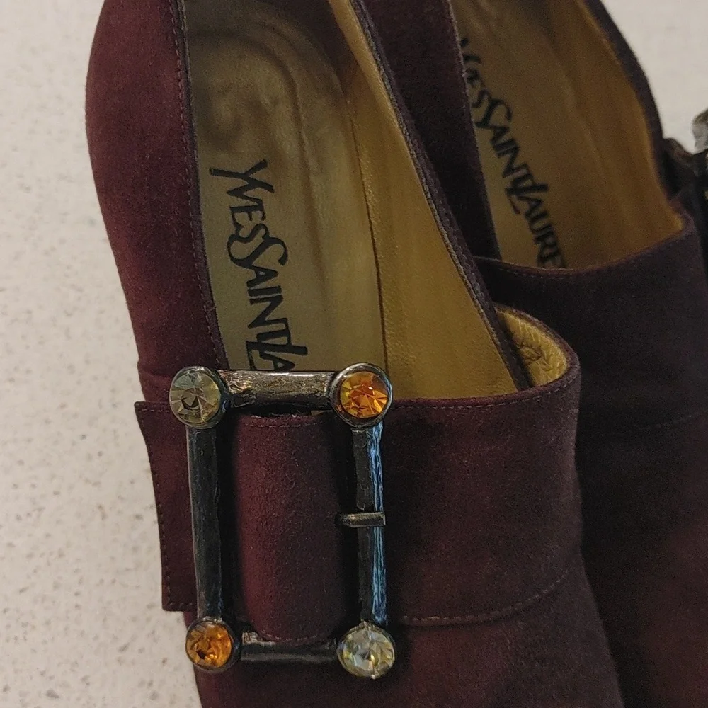 YSL Brown suede heels. Size 6.0 - Picture 9 of 10